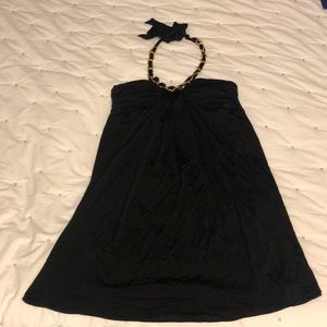 EUC Nine West Black Gold Chain Dress